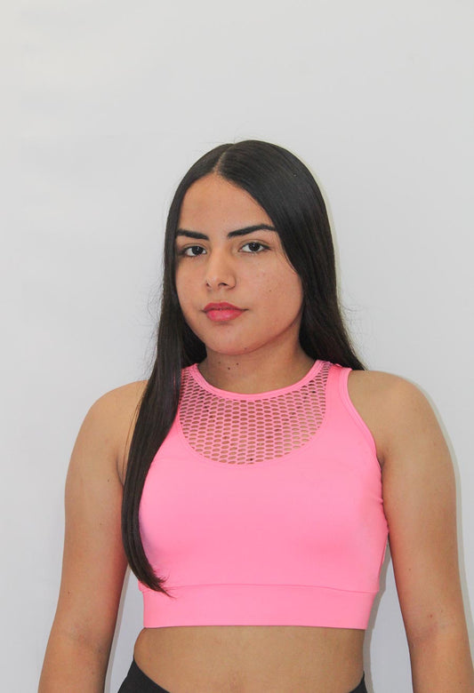 TOP DEPORTIVO CON MALLA